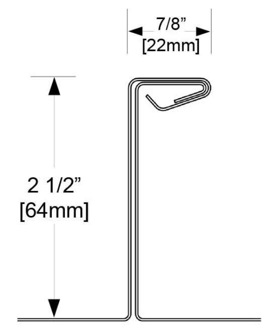 2-1/2 inch Single Fold Seam